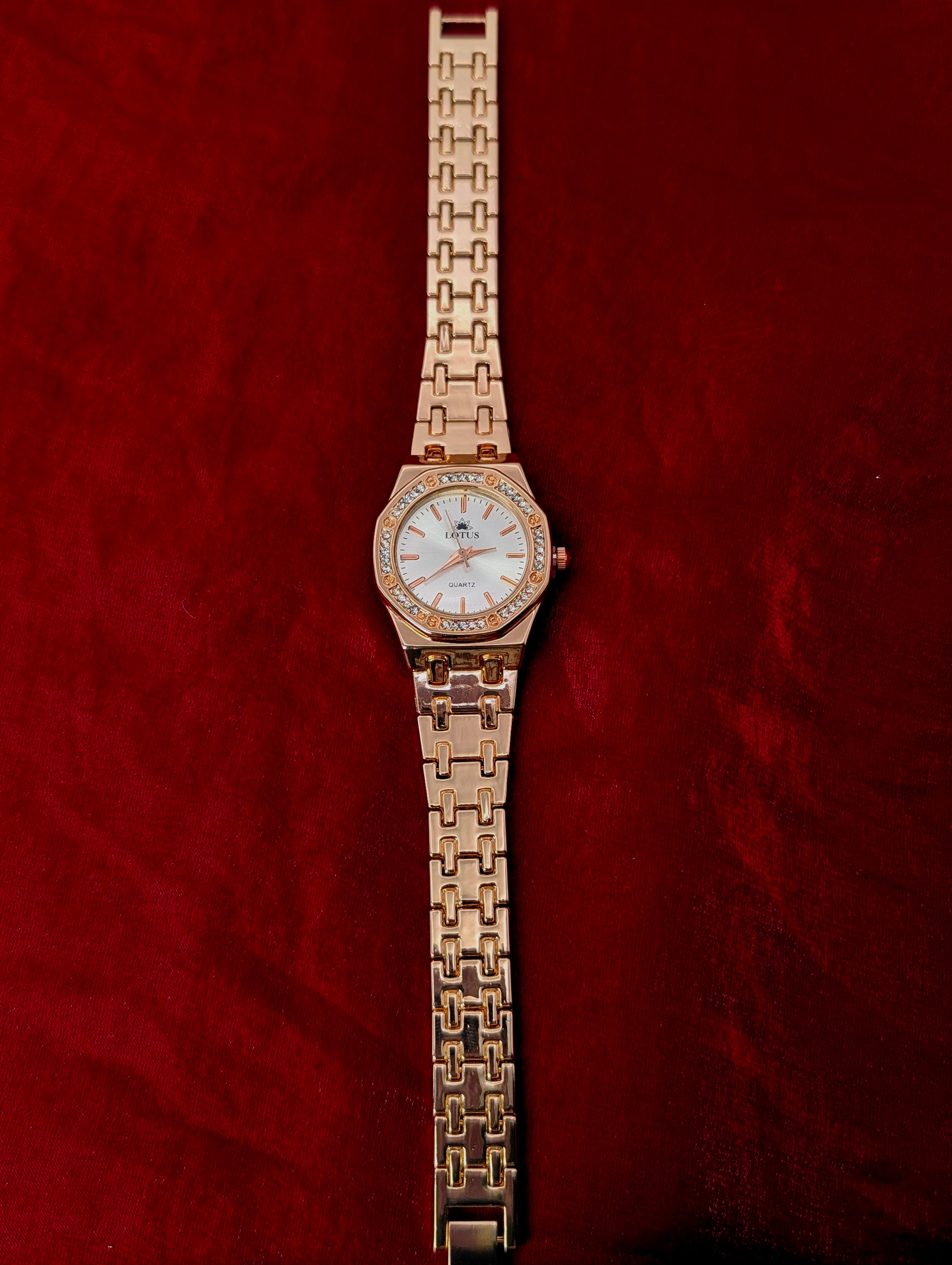 Elegant Octagonal Rose Gold Women's Watch