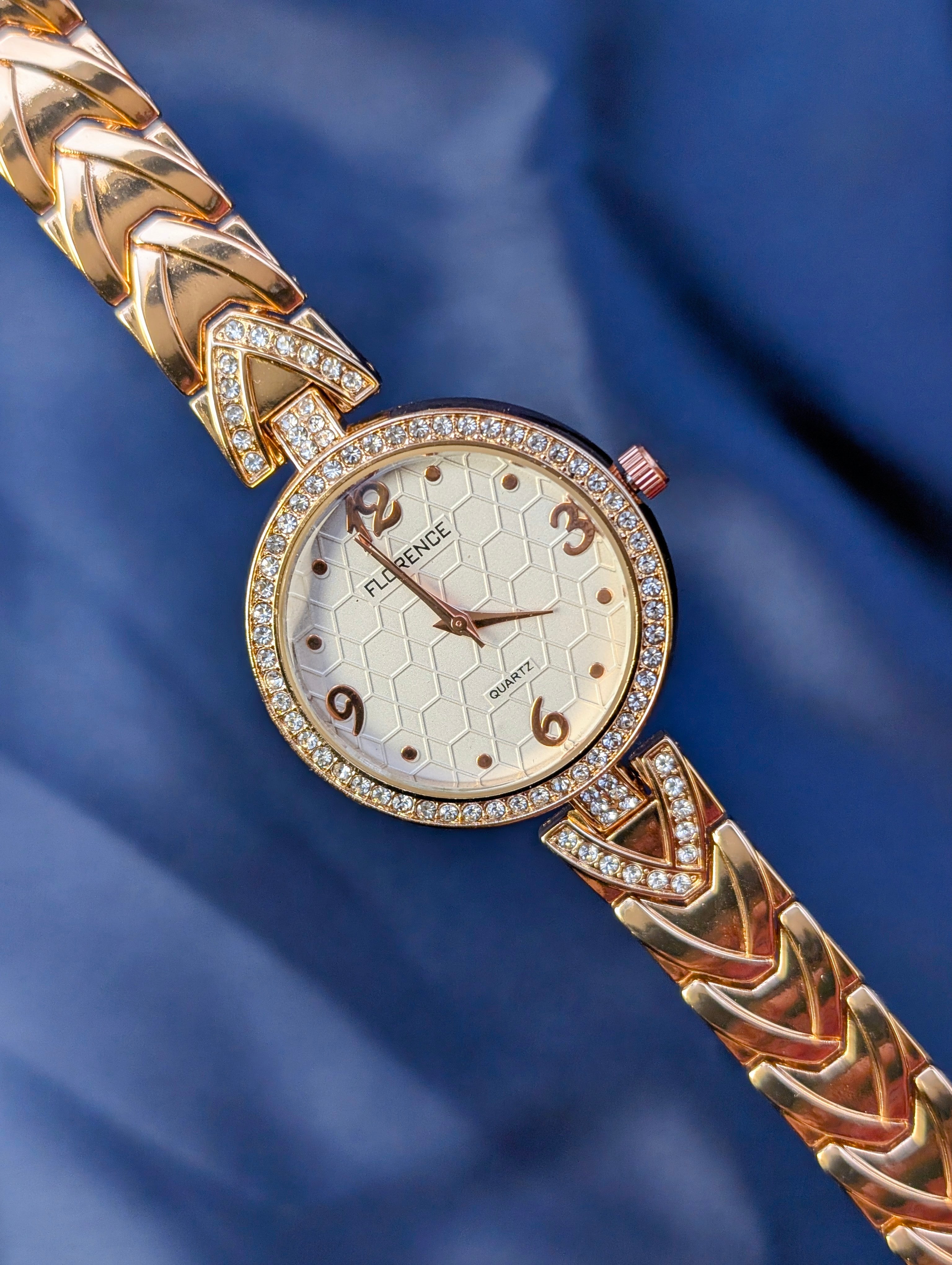 Women's Rose Gold Crystal Watch – Florence Quartz