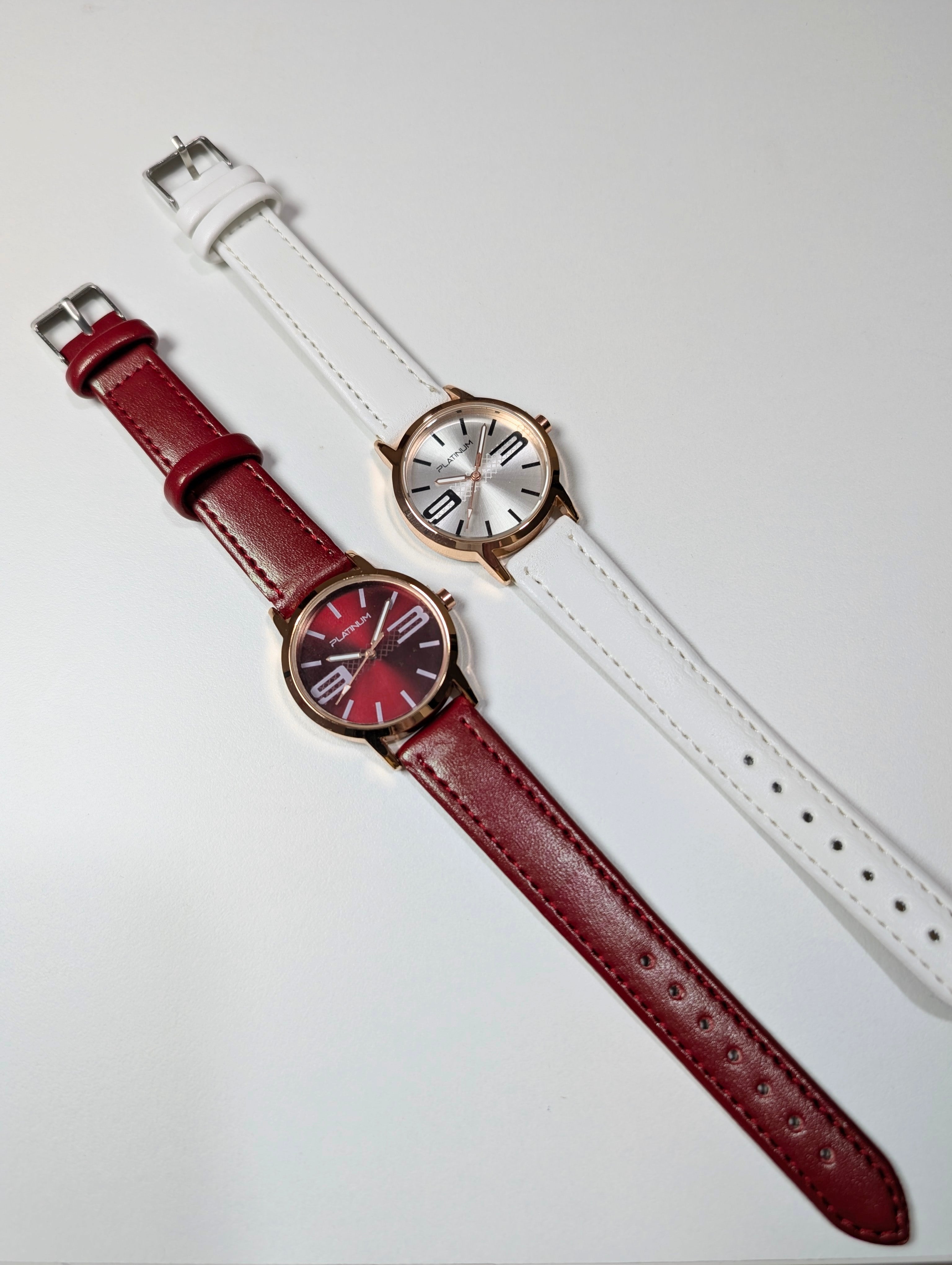 Classic Duo Leather Strap Watches