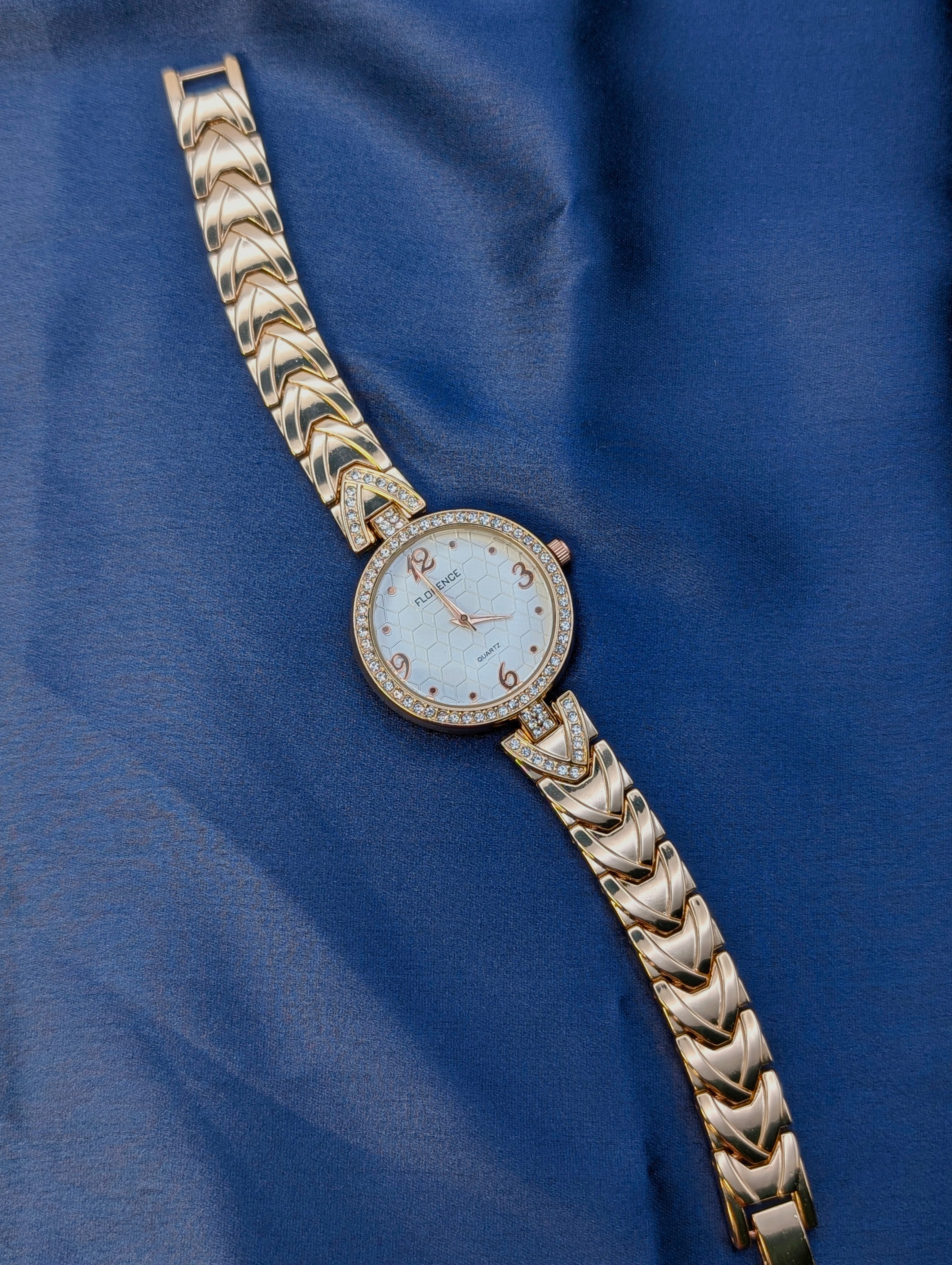 Women's Rose Gold Crystal Watch – Florence Quartz
