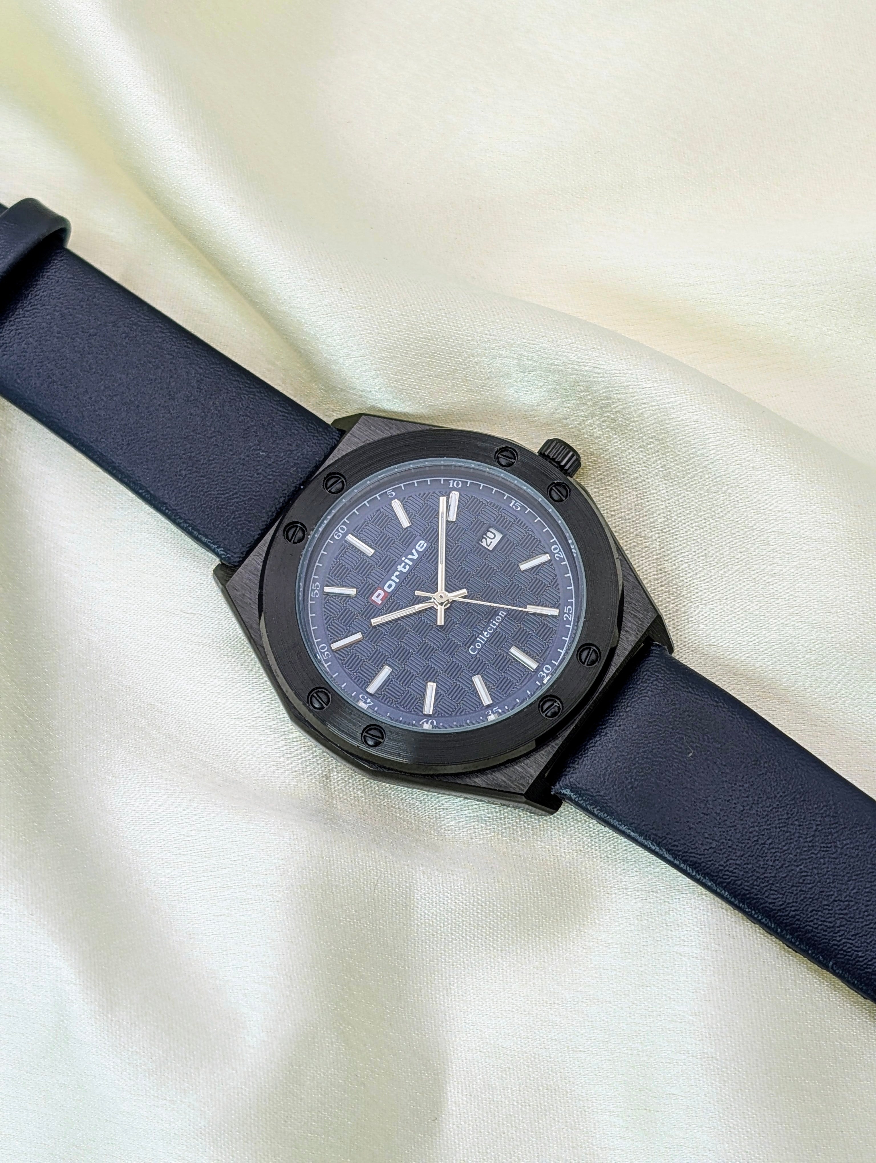 Midnight Octagon Waterproof with date display for men