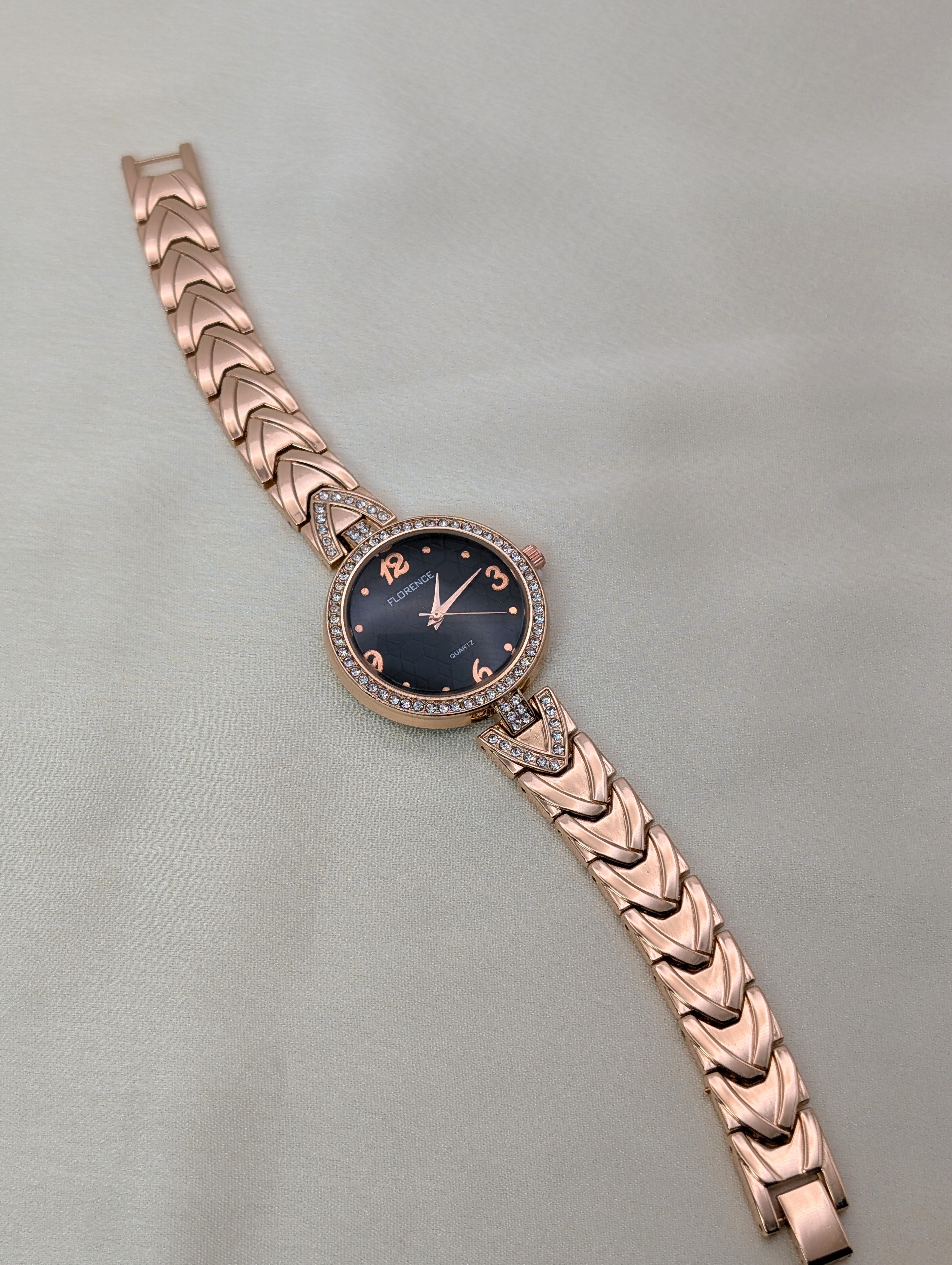 Women's Rose Gold Crystal Watch – Florence Quartz