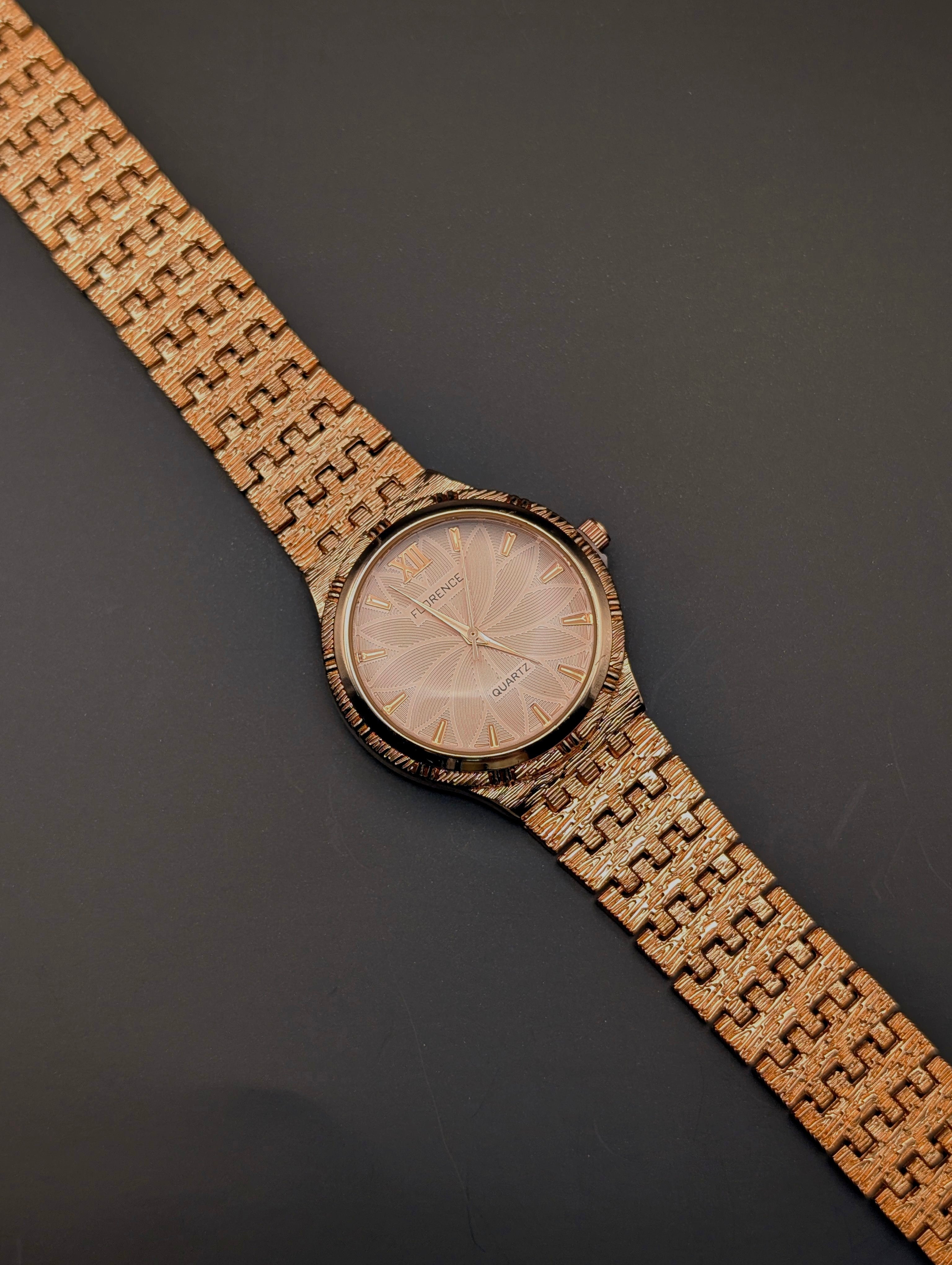 Elegant Florence Serpentine Rose Gold Watch For Women