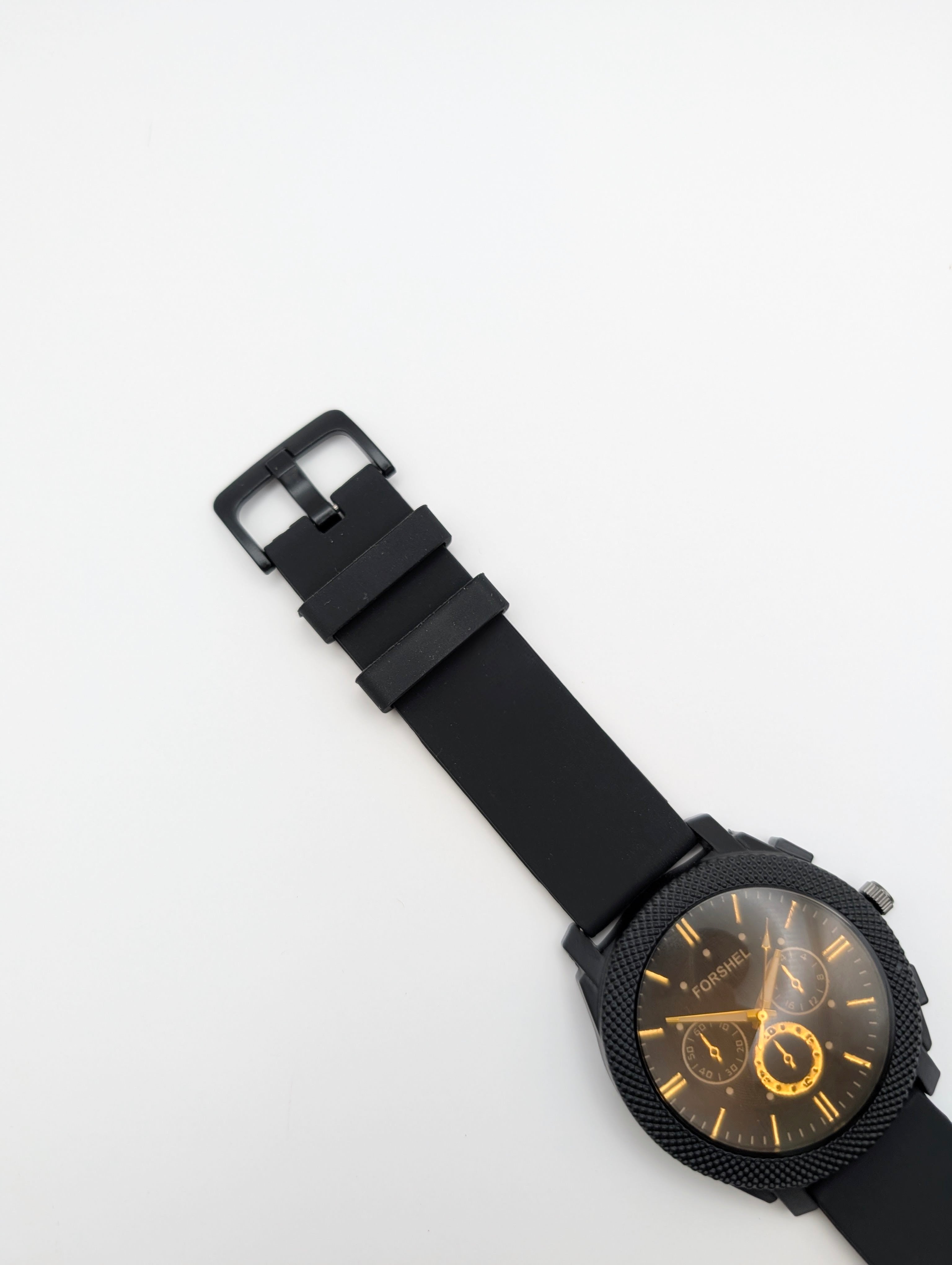 Fossil Elegant Black Dial Chronograph Watch