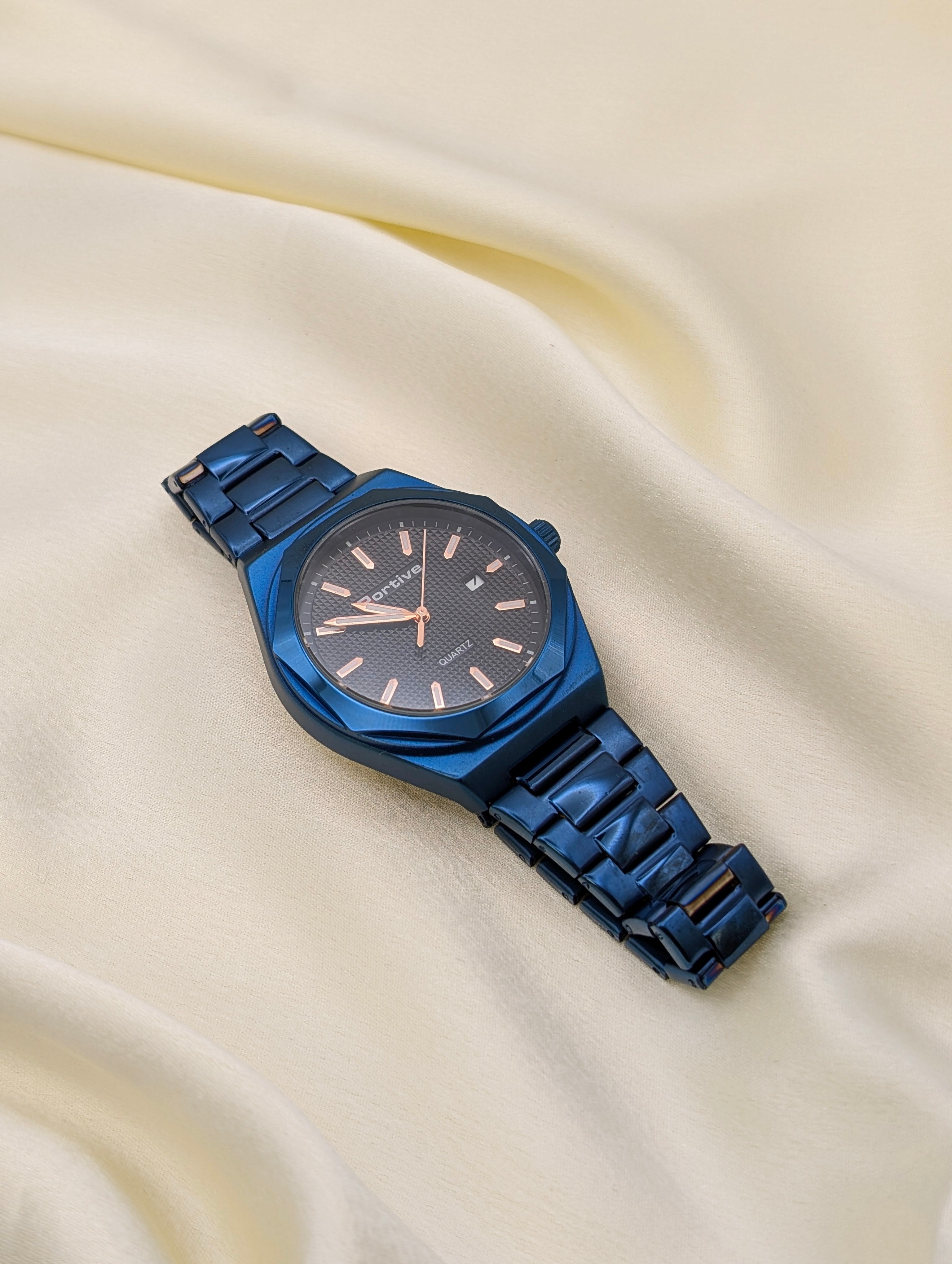 Stylish Blue Metal Watch – Premium Look