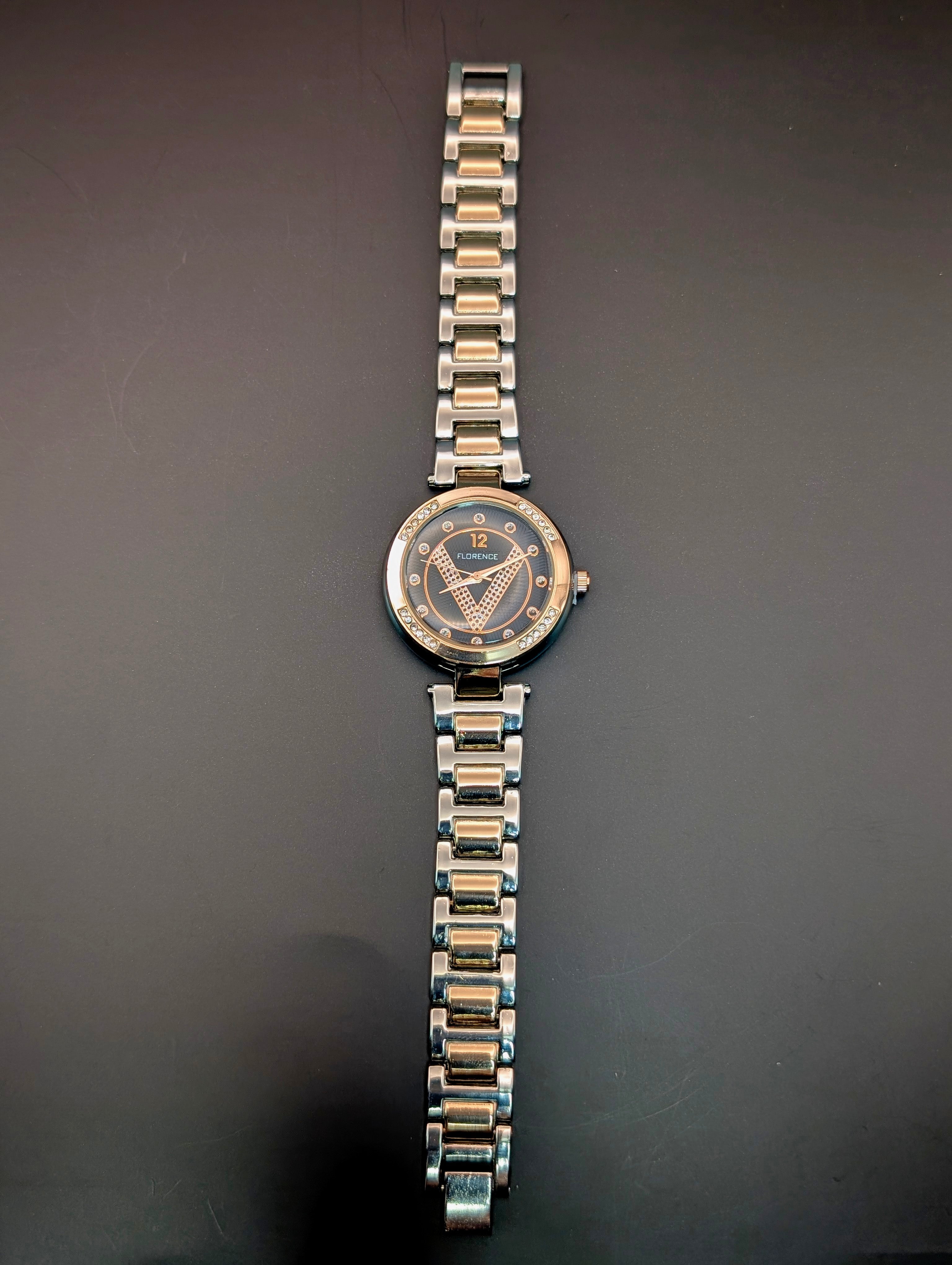 Florence Two-Tone Diamond-Pattern Watch For Women