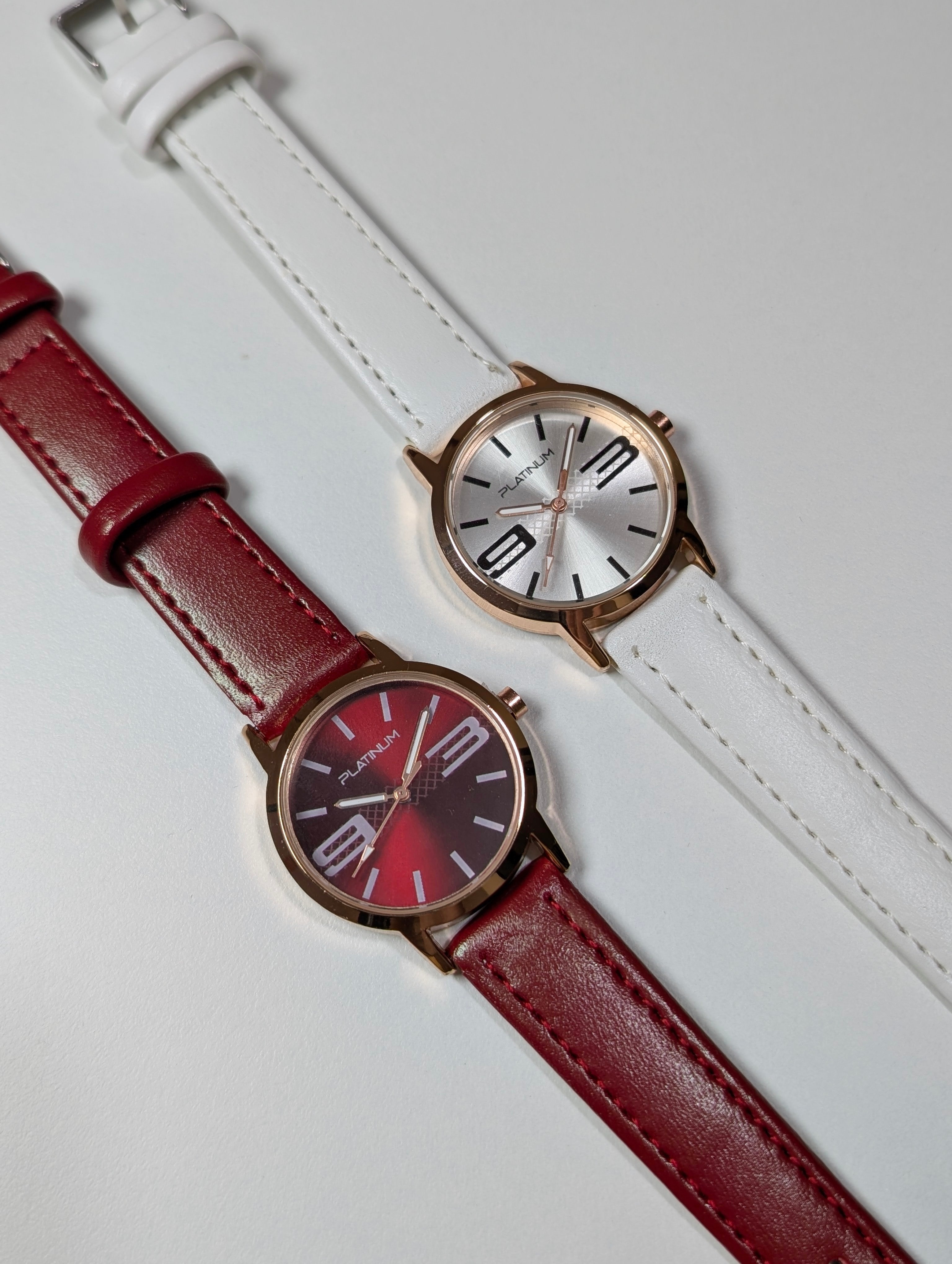 Classic Duo Leather Strap Watches
