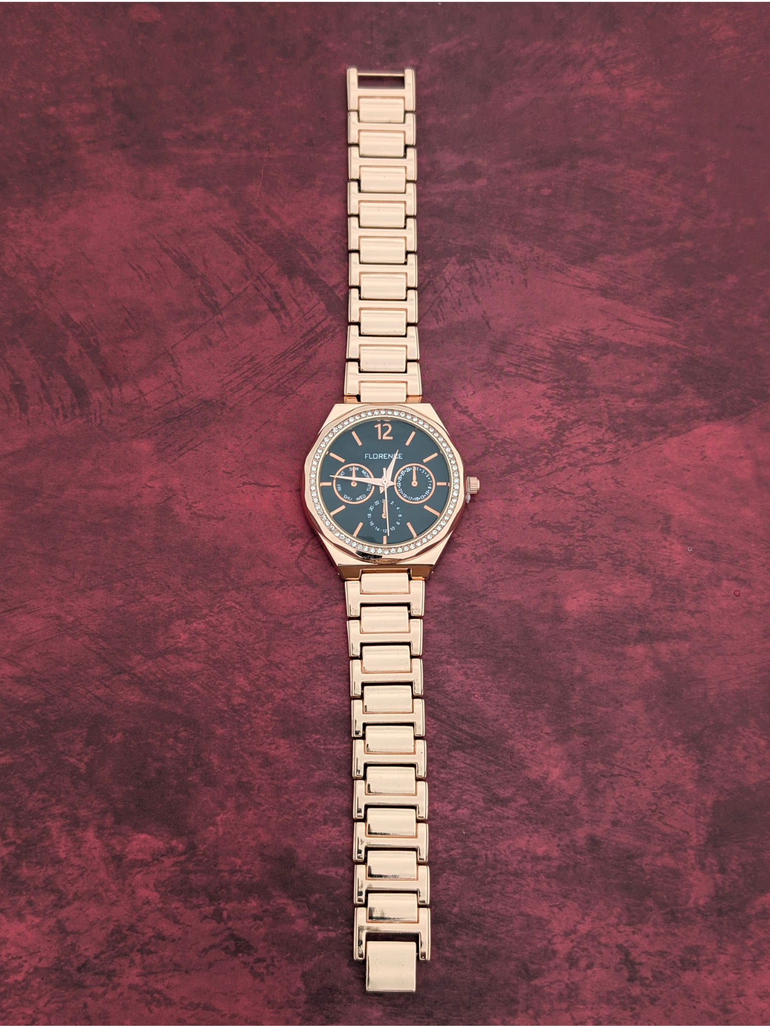 Women's Rose Gold Crystal Watch – Florence Quartz