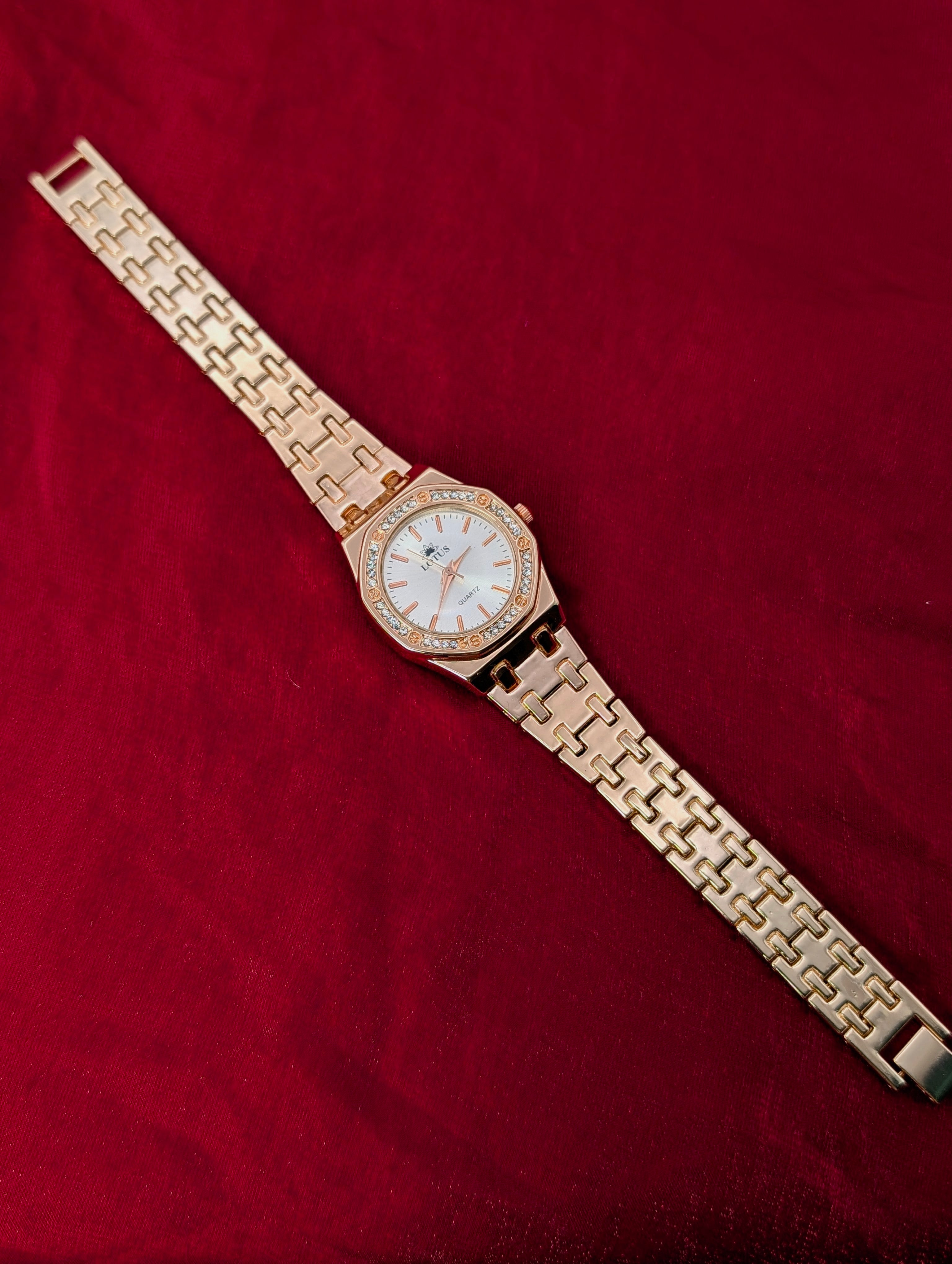 Elegant Octagonal Rose Gold Women's Watch