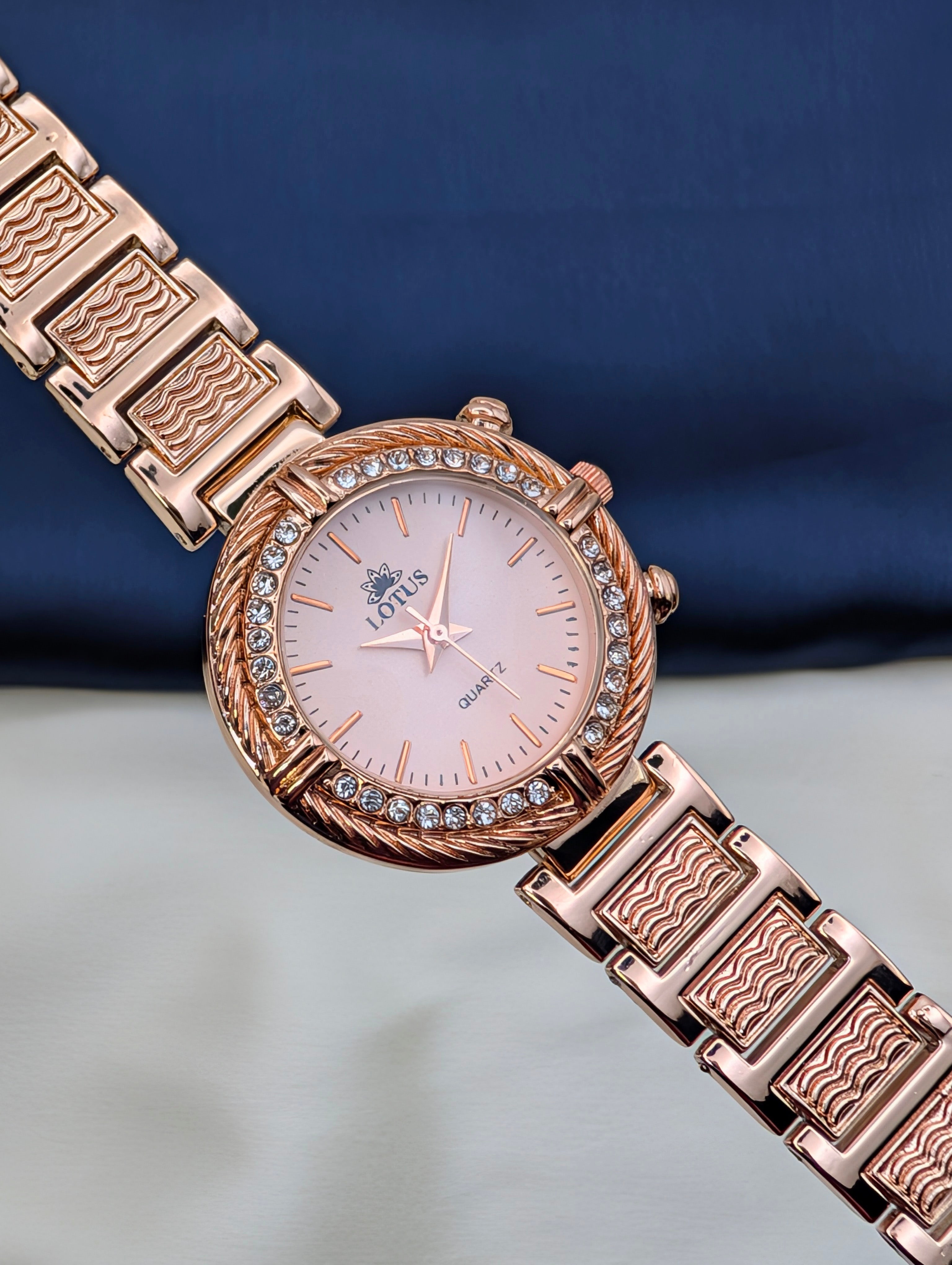 Gleaming Rose Gold Diamond Women’s Watch