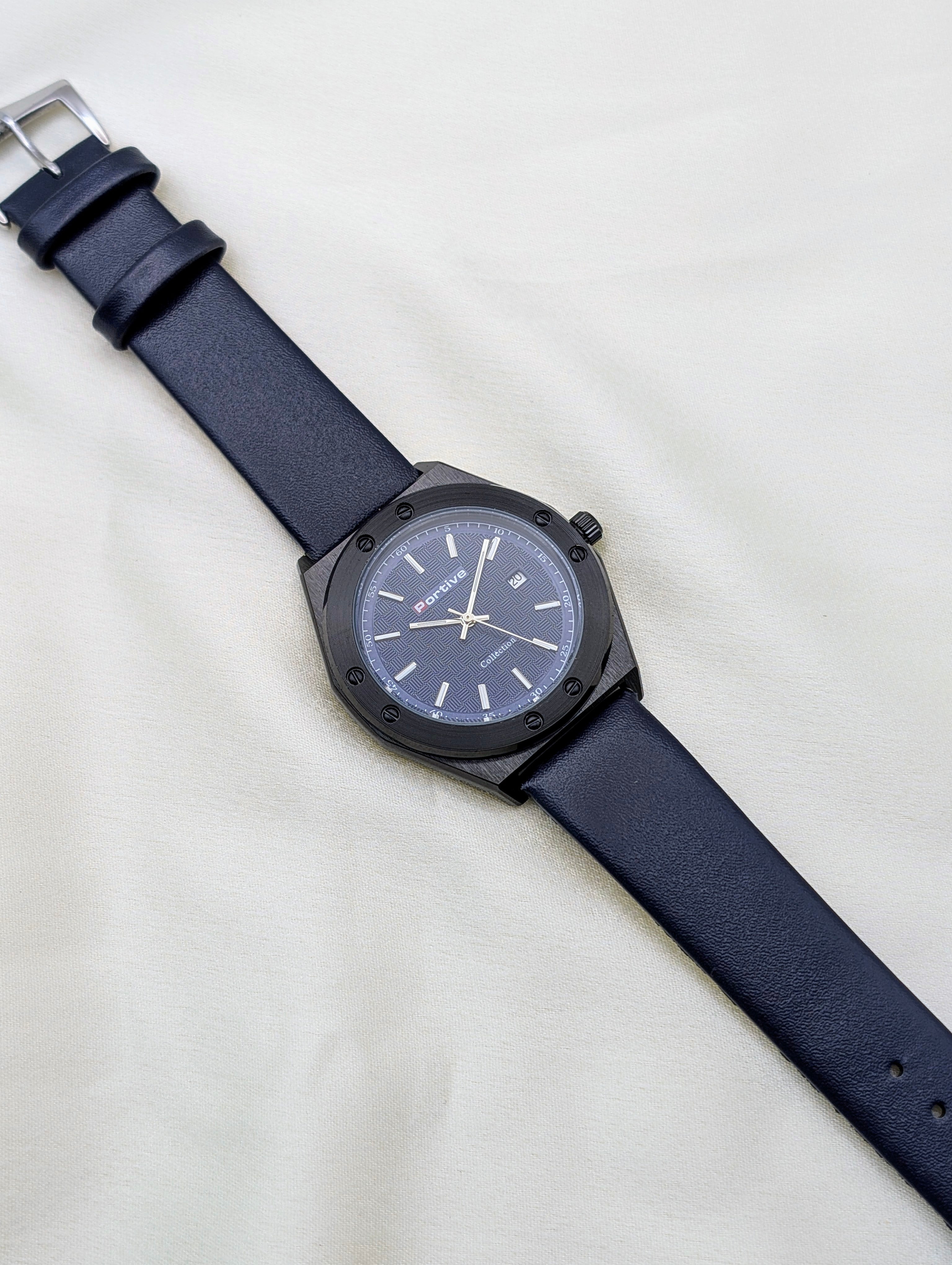 Midnight Octagon Waterproof with date display for men