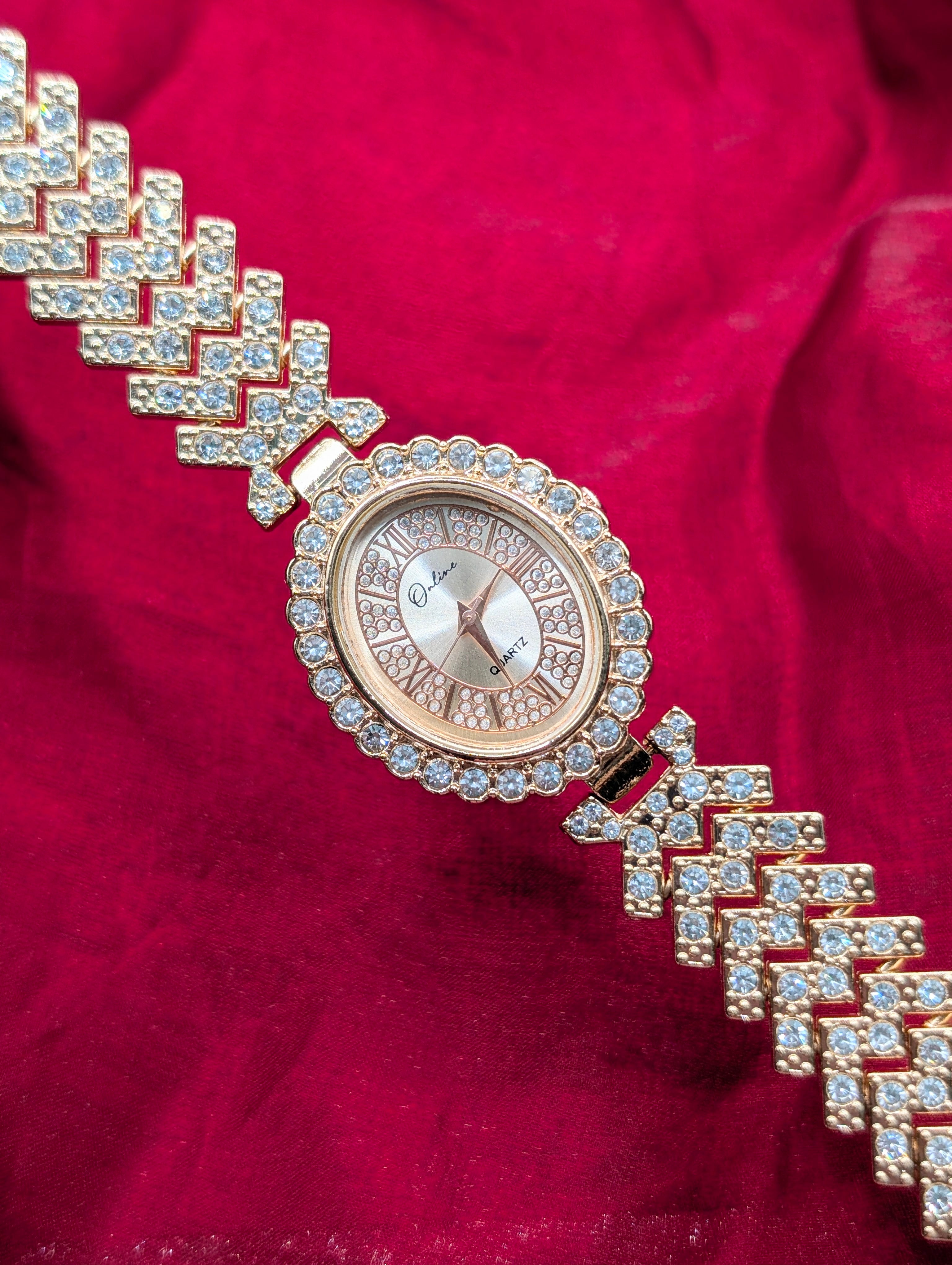 Radiant Oval Crystal Watch