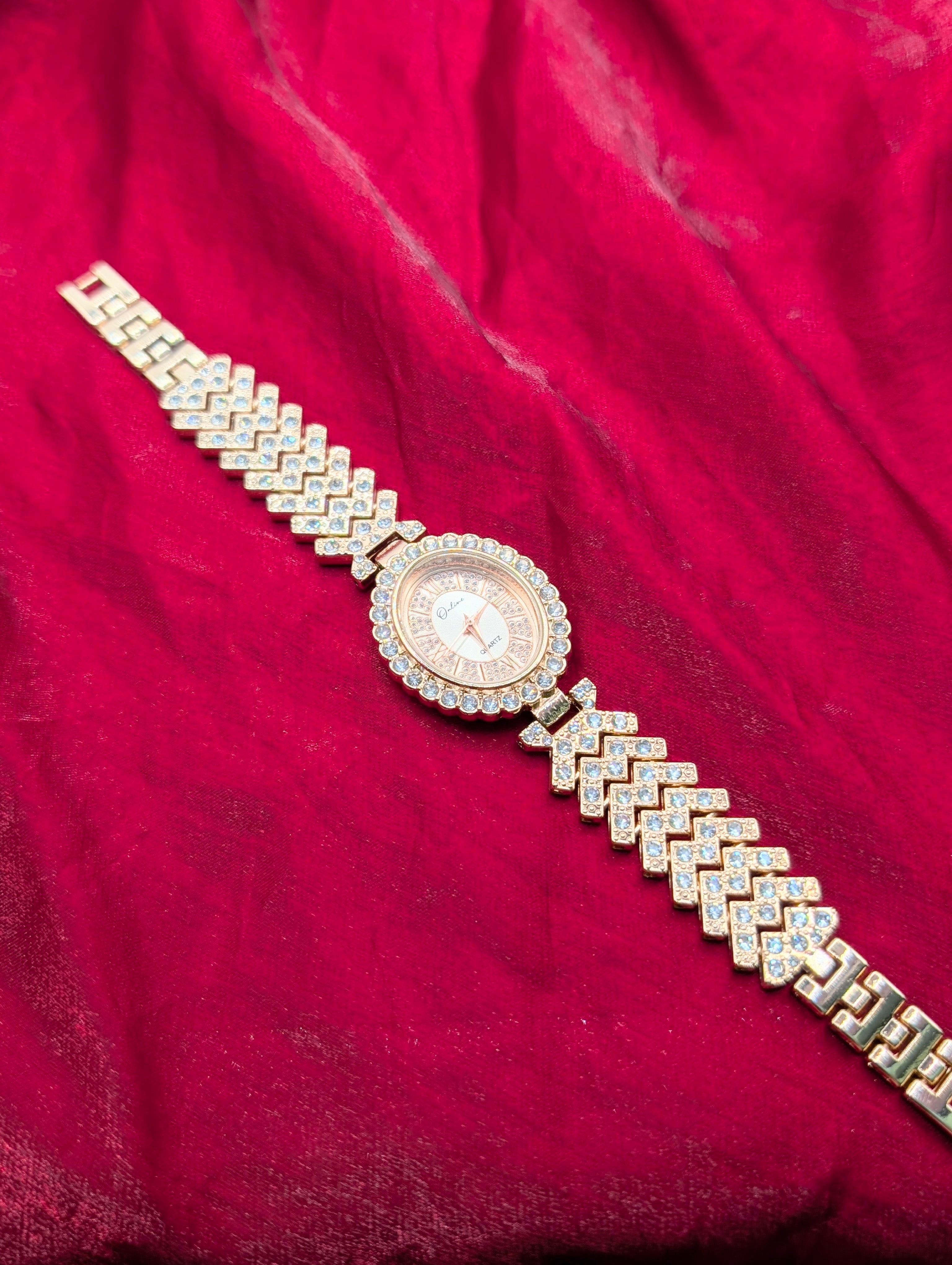 Radiant Oval Crystal Watch