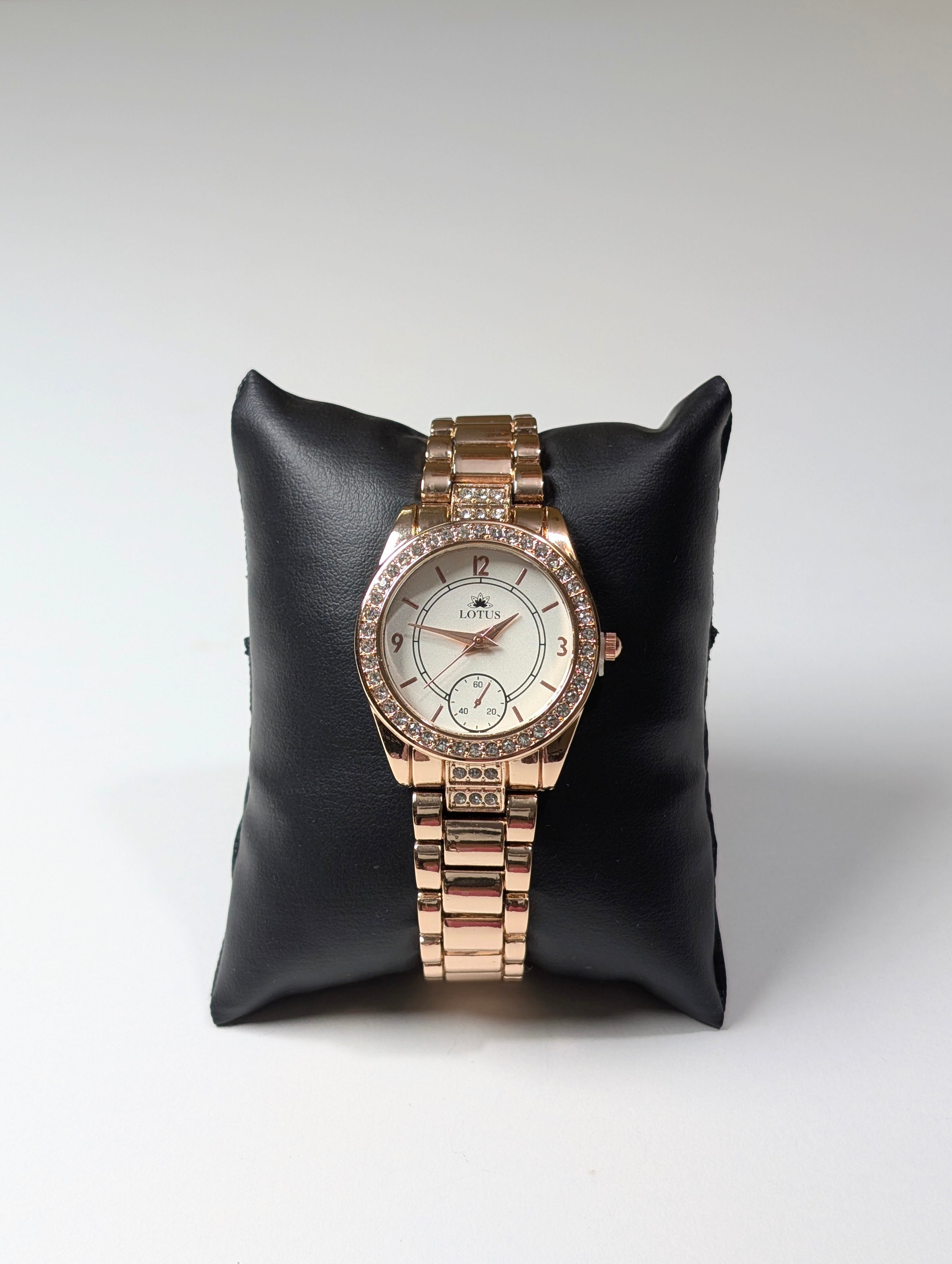 Glamorous Lotus Diamond Rose Gold Watch