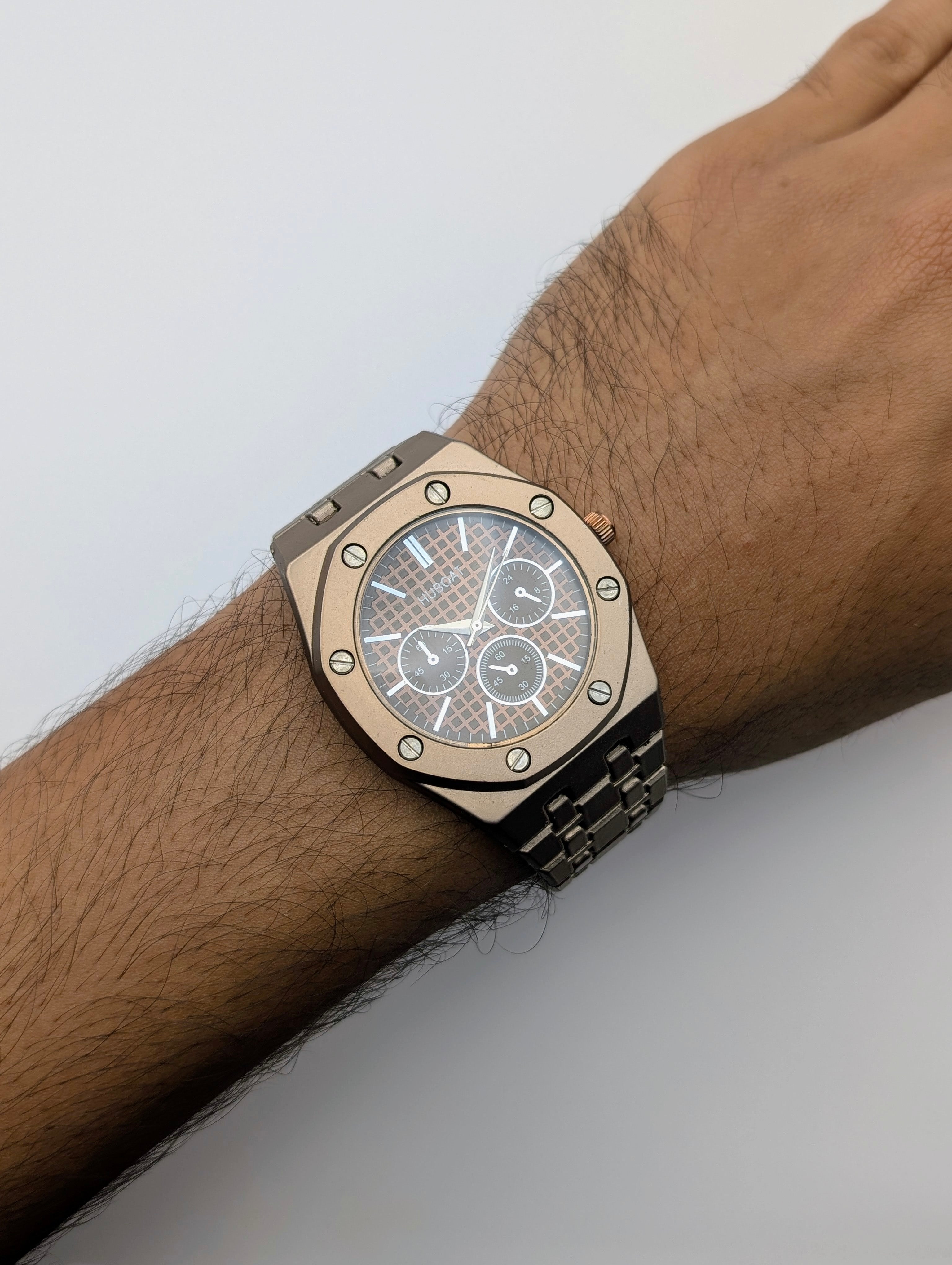 Geometric Steel Chronograph Masterpiece