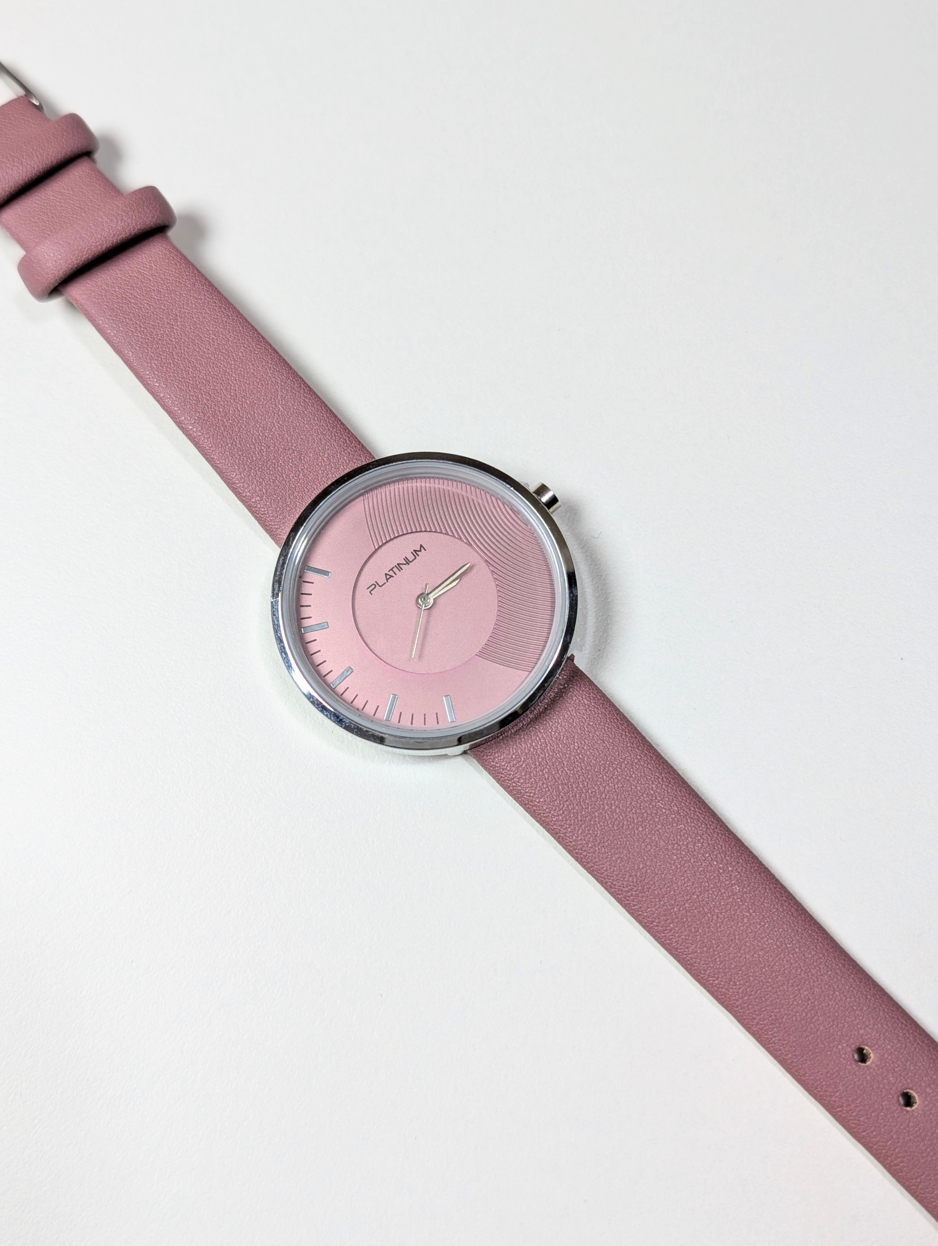 Modern Pink Platinum Watch