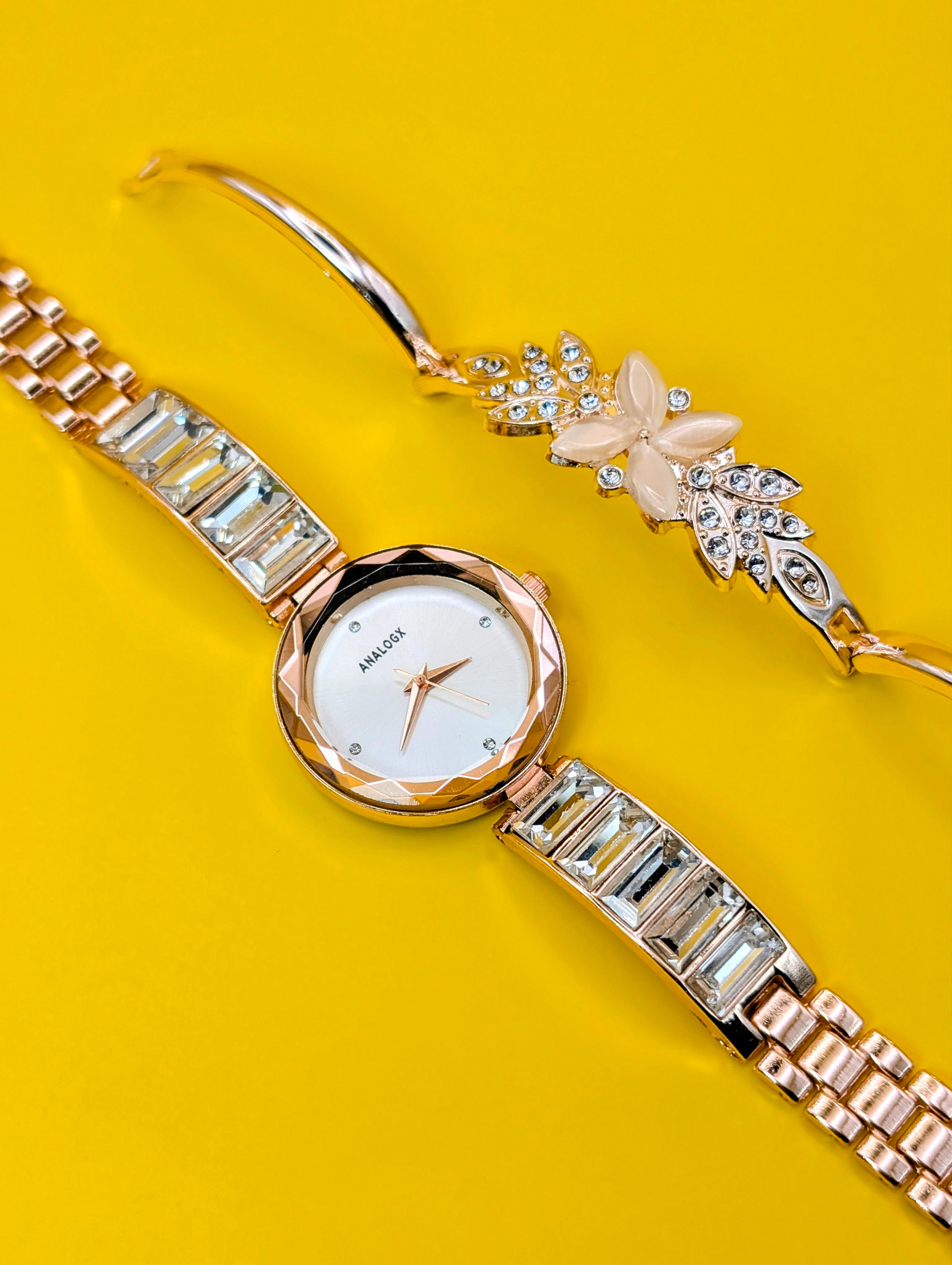 Sparkle & Charm: Exquisite Ladies Watch Set for women
