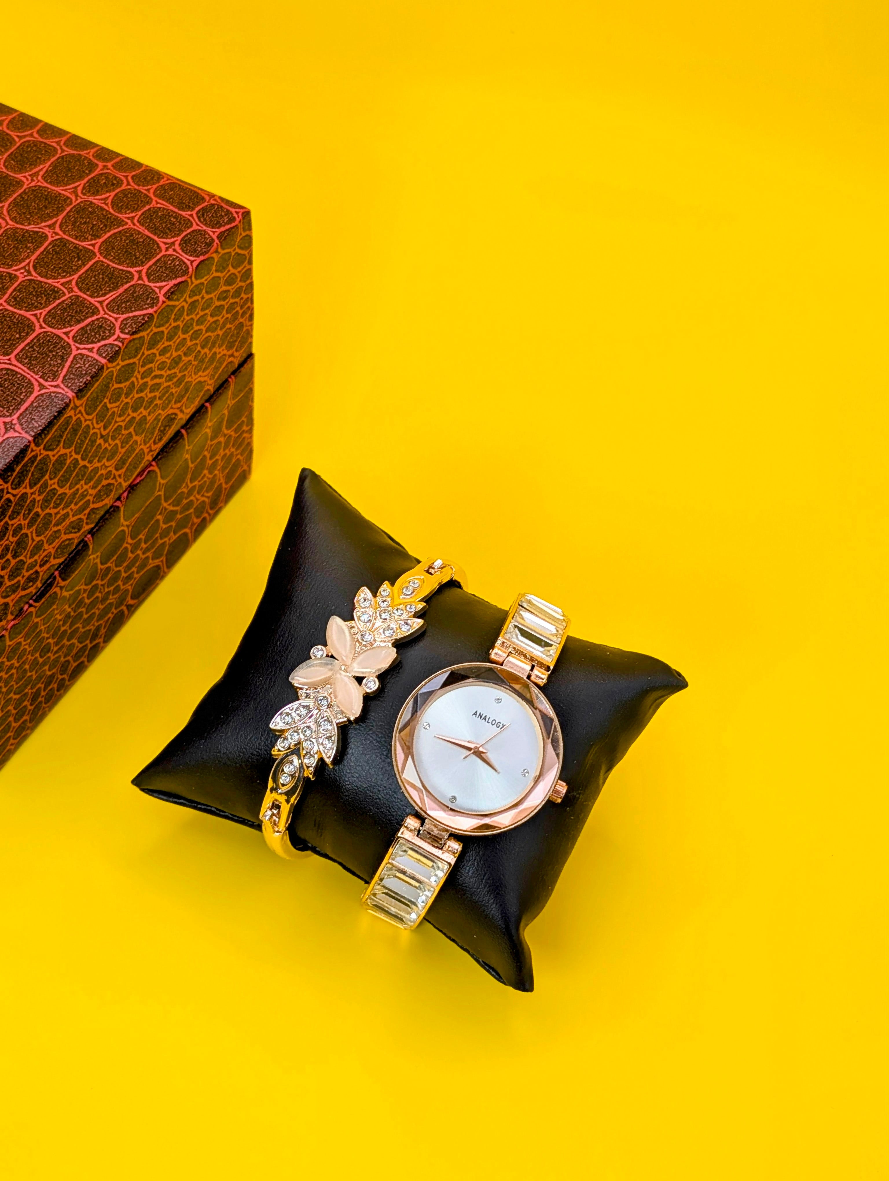 Sparkle & Charm: Exquisite Ladies Watch Set for women