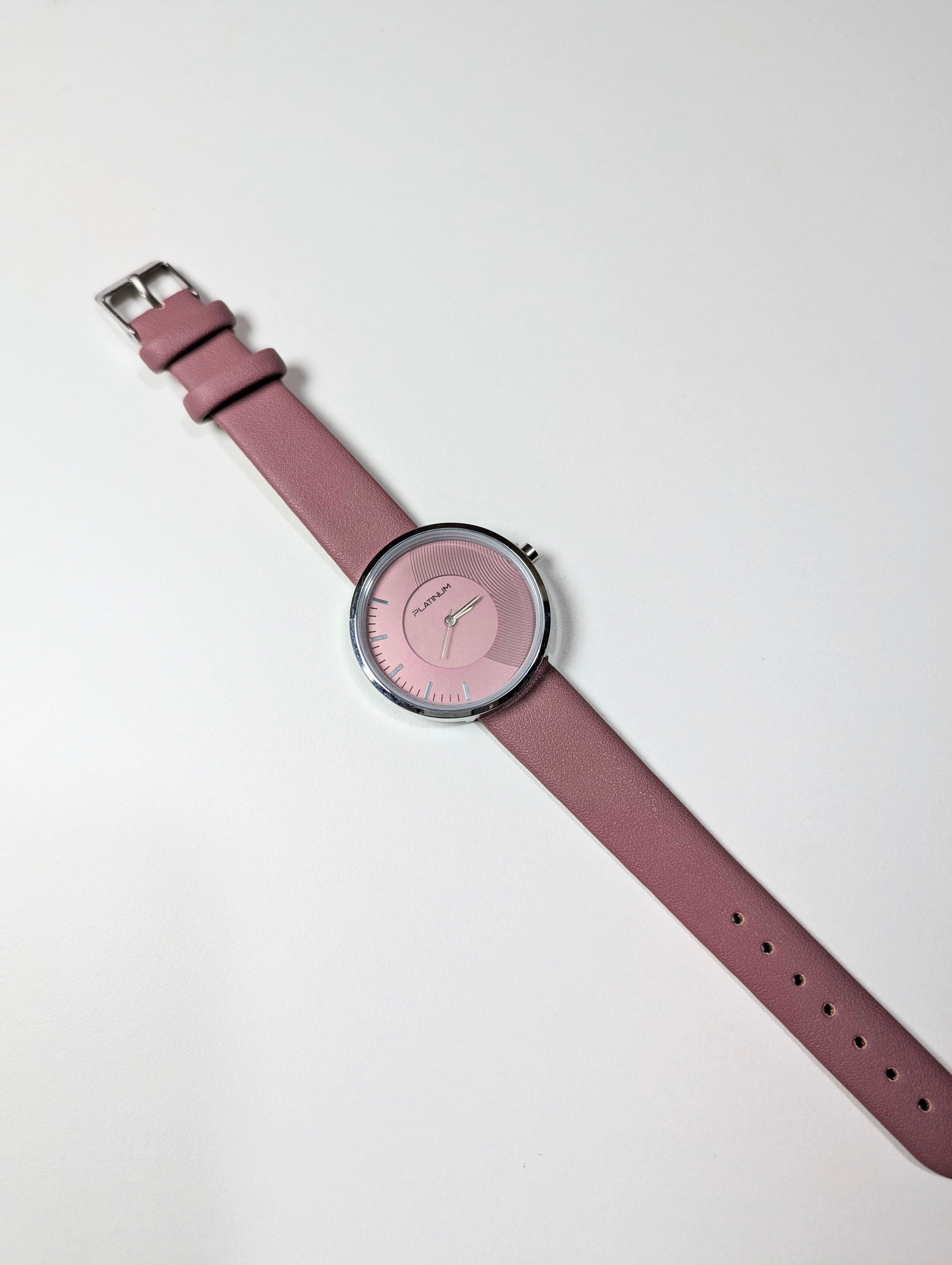 Modern Pink Platinum Watch