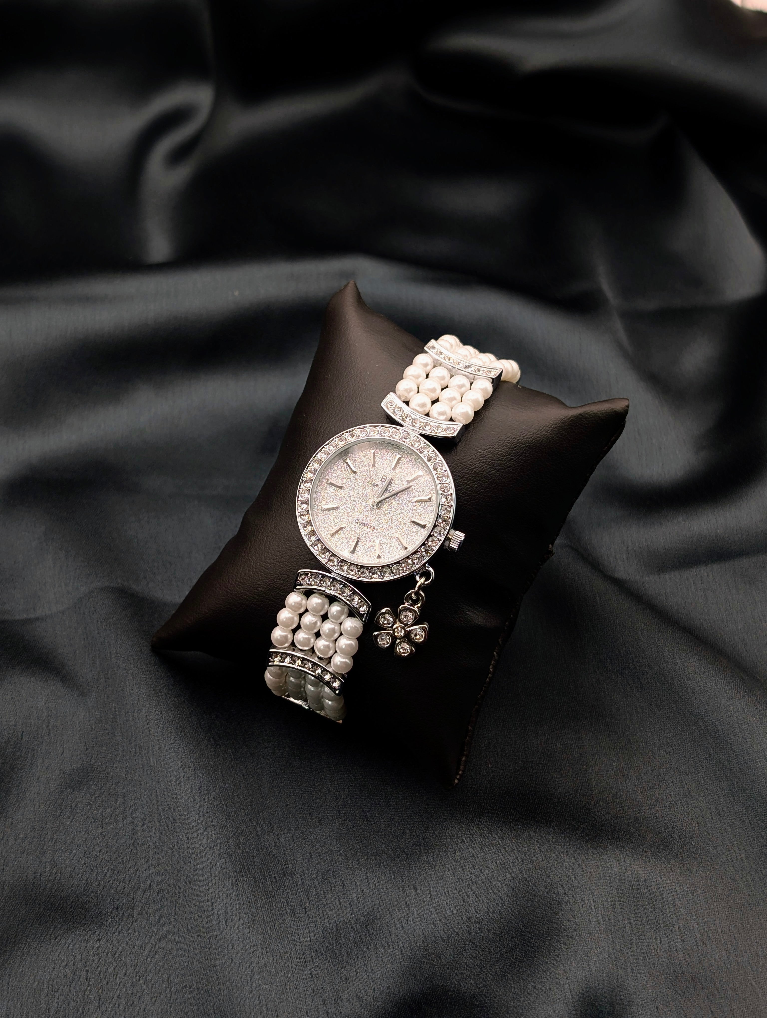 Radiant Elegance: Pearl & Diamond Women’s Watch