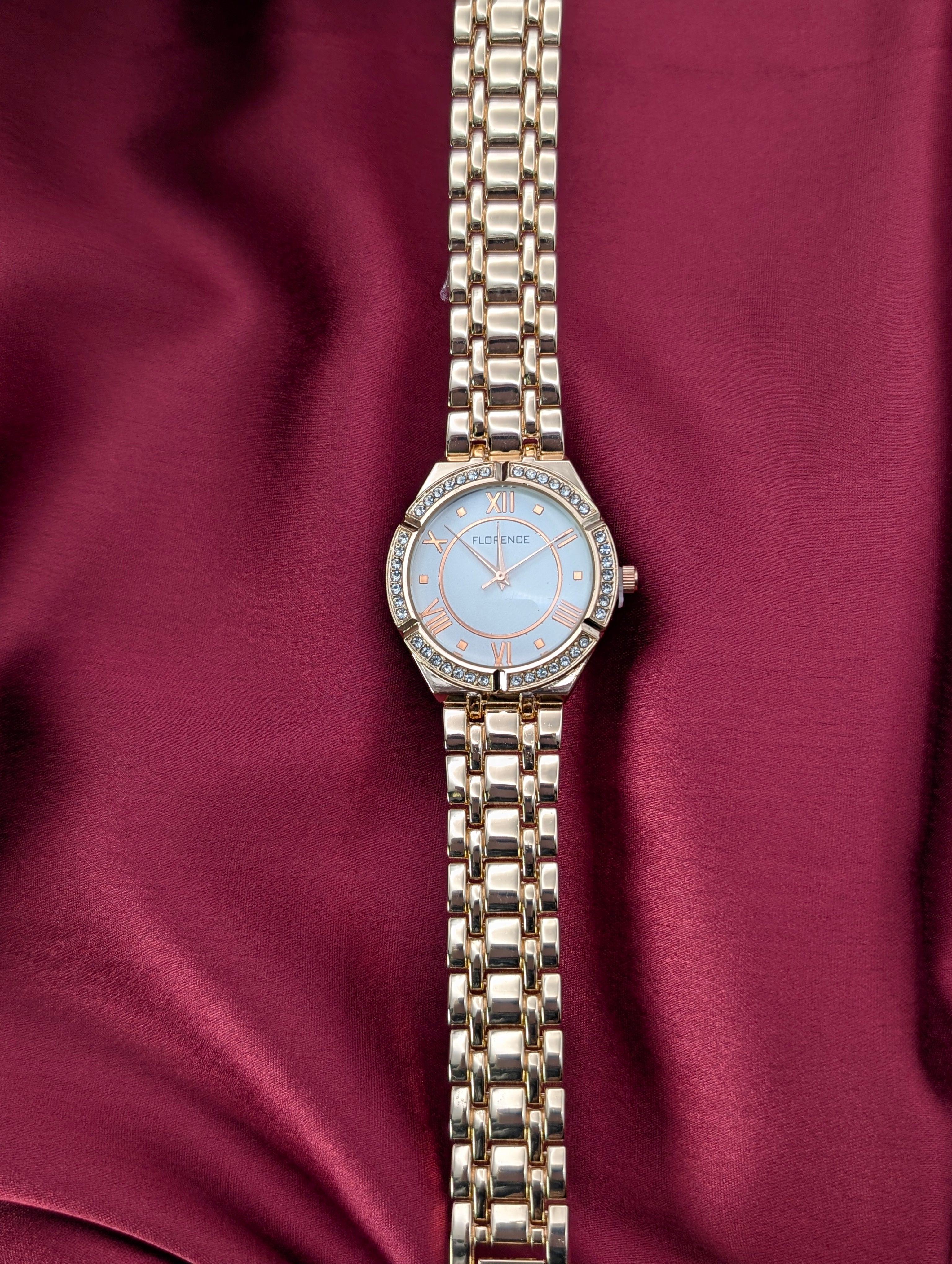 Elegant Rose-Gold Diamond Watch