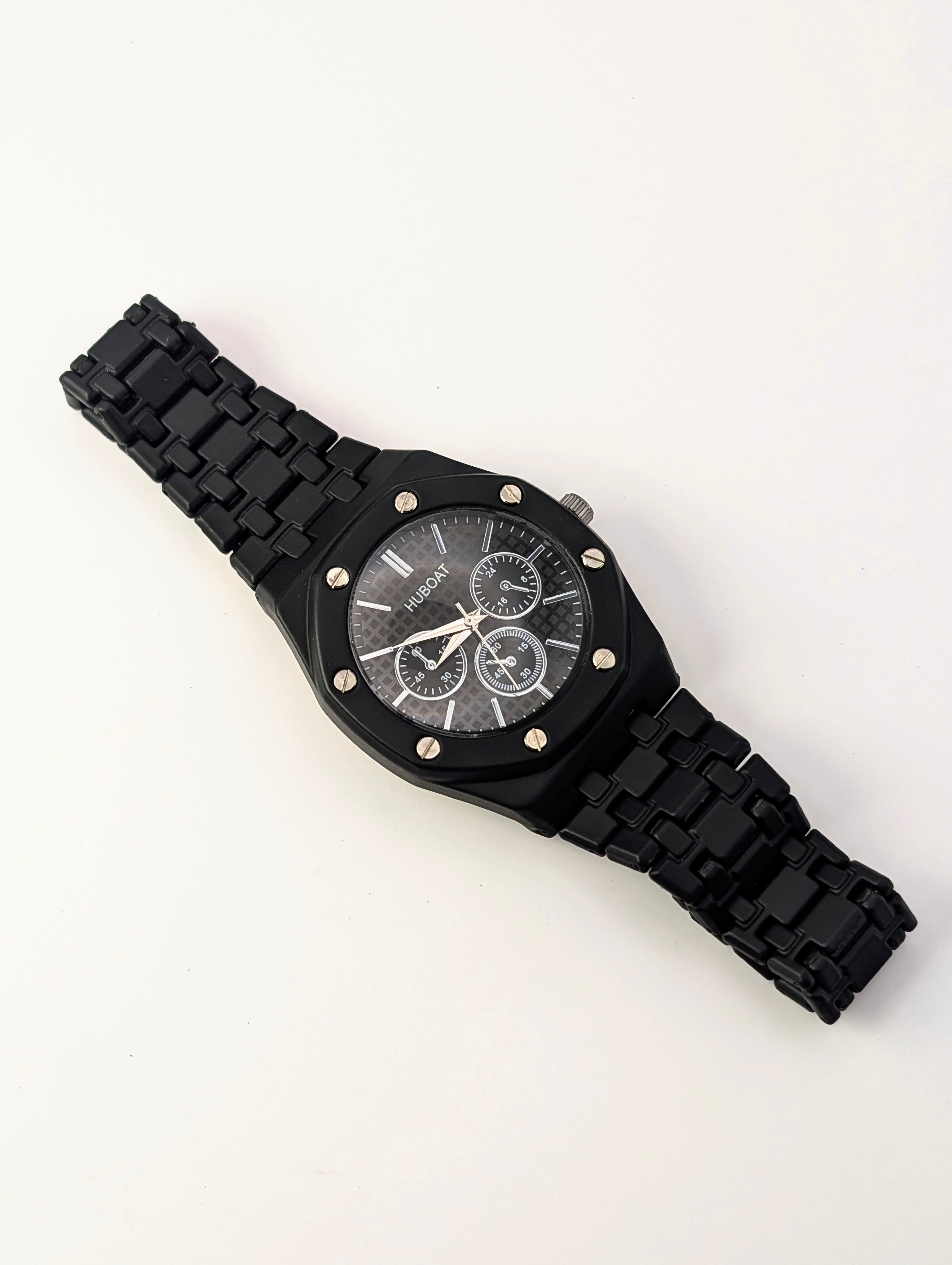 Matte Black Chronograph Power Watch