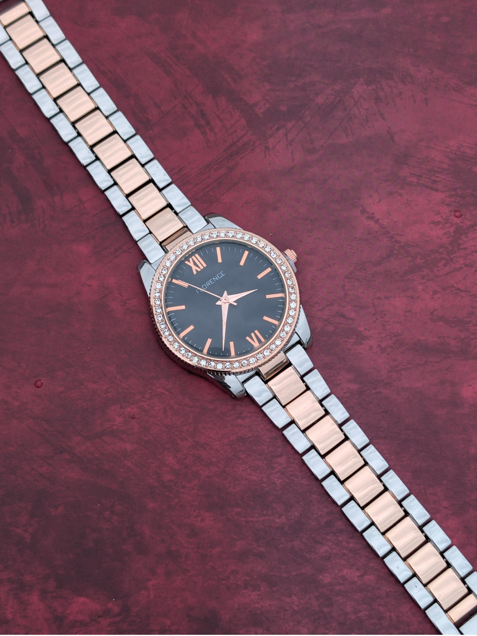 Women's Rose Gold Crystal Watch – Florence Quartz