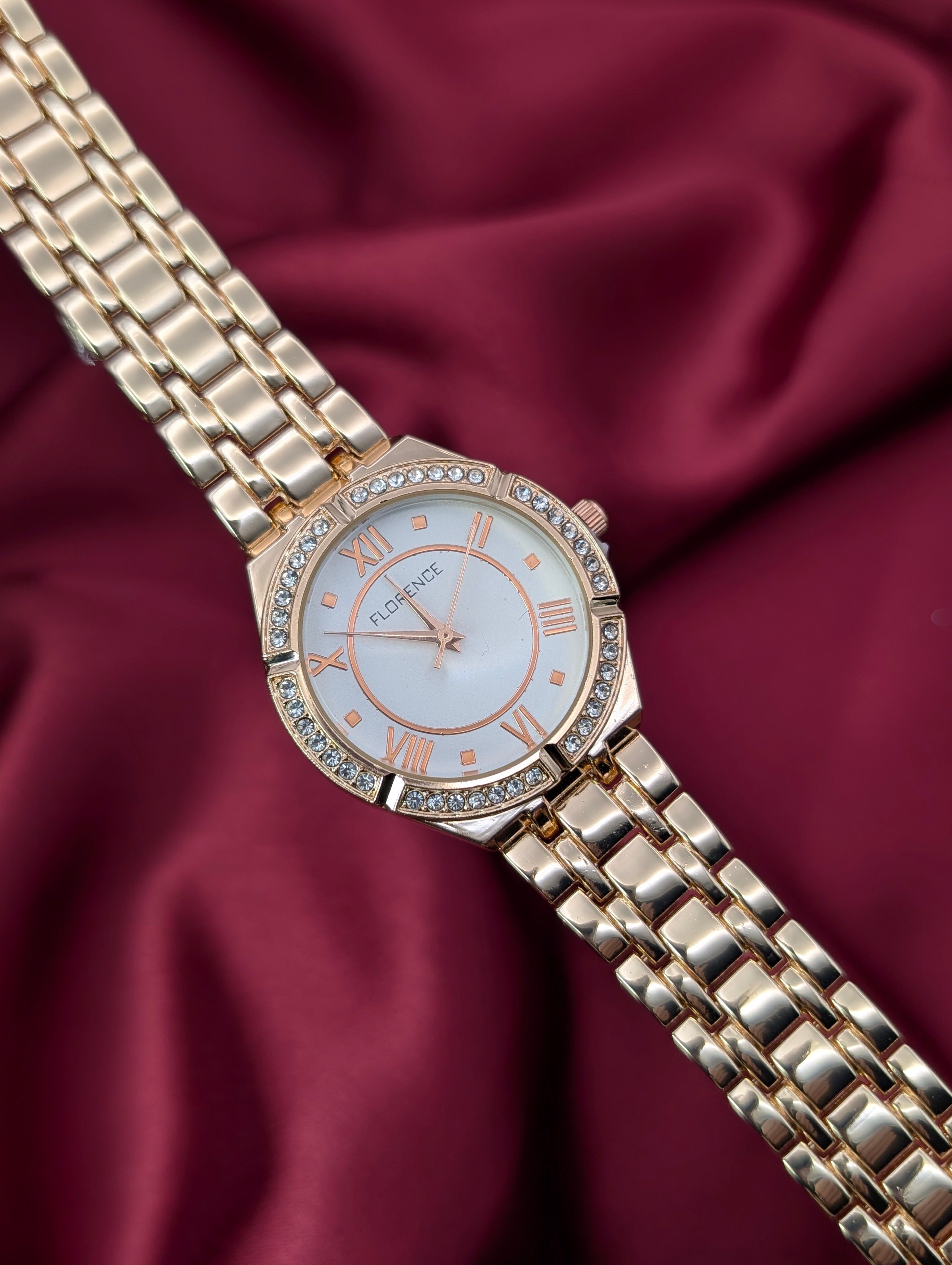 Elegant Rose-Gold Diamond Watch